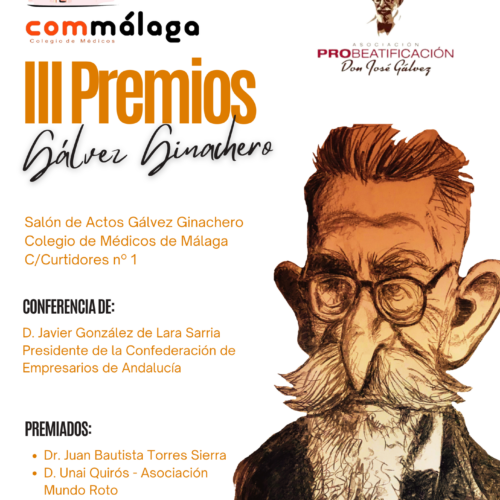 Los III Premios Dr. Gálvez Ginachero serán el 28 de septiembre en el Colegio de Médicos de Málaga