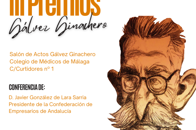 Los III Premios Dr. Gálvez Ginachero serán el 28 de septiembre en el Colegio de Médicos de Málaga