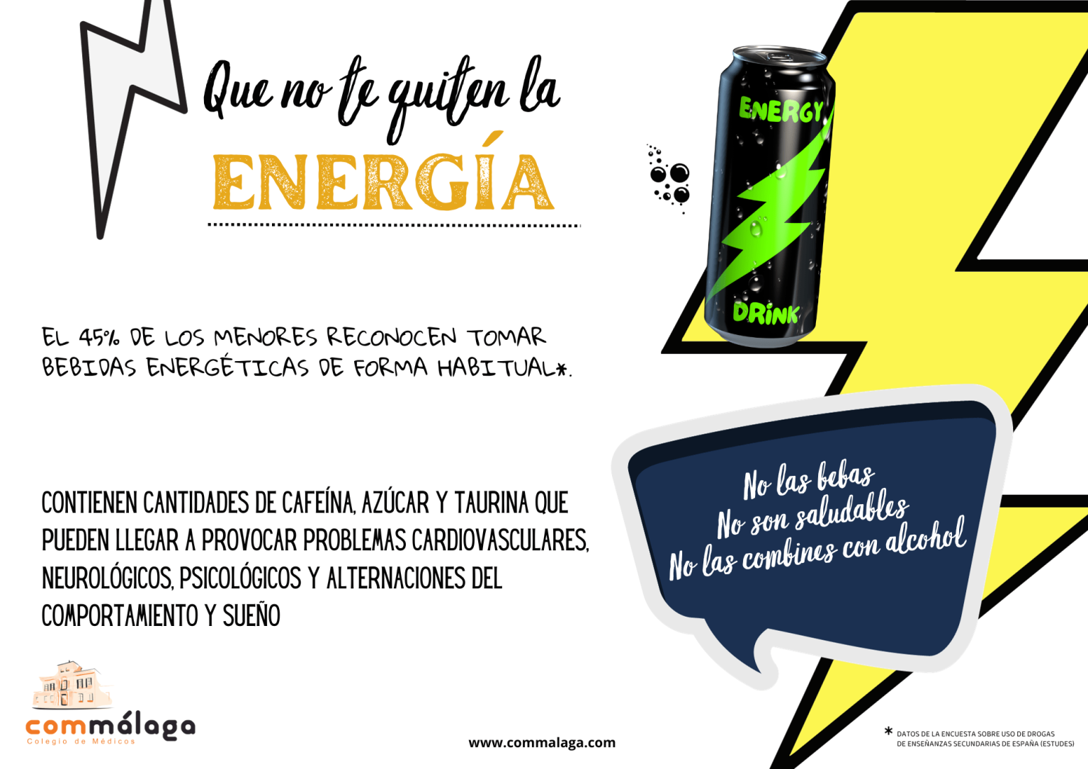 El Colegio de Médicos solicitará a la Junta que prohíba la venta de bebidas energéticas a menores