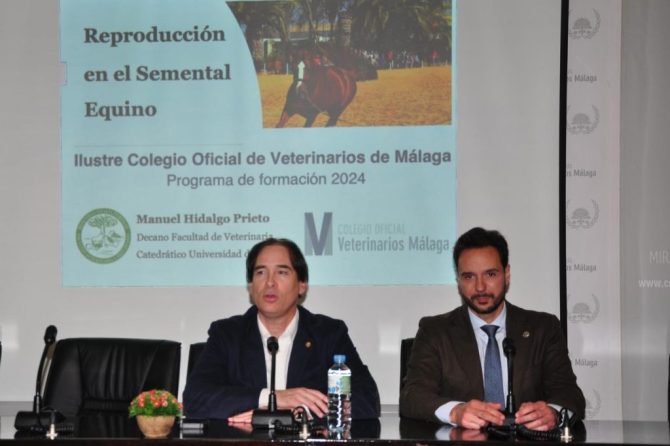Manuel Hidalgo realiza una jornada formativa sobre la cría de sementales en el Colegio de Veterinaria de Málaga